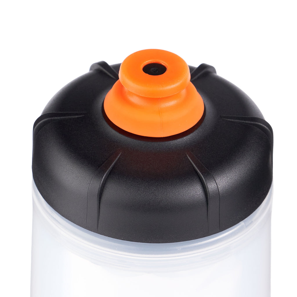 22 Oz Plastic Insulated Cycling Water Bottle, Black and White